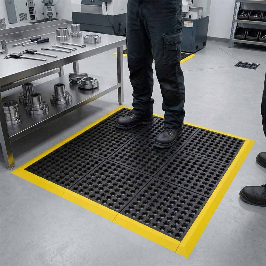 Heavy Duty Anti Fatigue Mat Tiles UK | Premium Wet Area Flooring