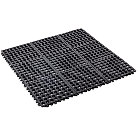 Pool Rubber Link Mats with Drainage Holes Non Slip