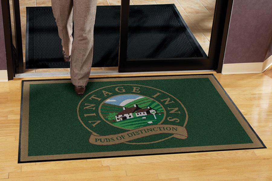 Printed logo mats Your logo or message Choice of Thirteen sizes - Slip Not Co Uk