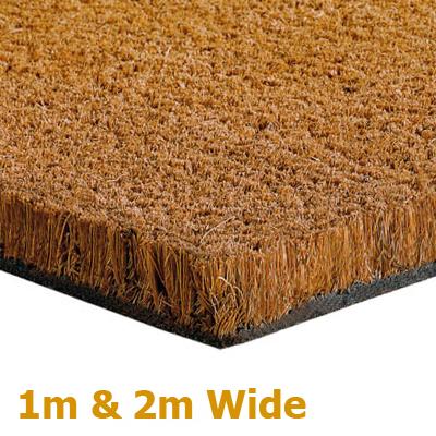 Entrance Coir Matting Flooring Rolls Natural 17mm A - Slip Not Co Uk