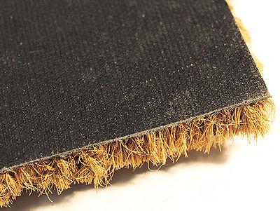 Coir Doormat Heavy Duty Non Slip Plain Natural 17mm 1m And 2m Wide Any Size Mat