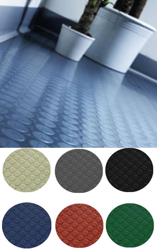 Round Stud Rubber Flooring Roll 10 metres - Slip Not Co Uk