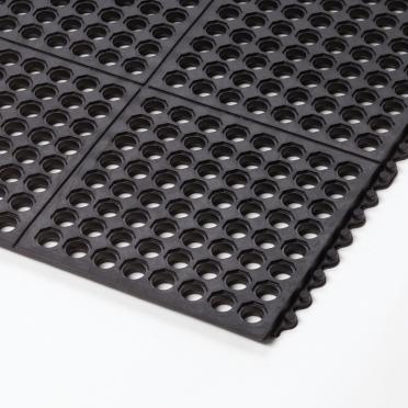 Rubber Antifatigue Industrial Mat Tile with Drainage Holes B - Slip Not Co Uk