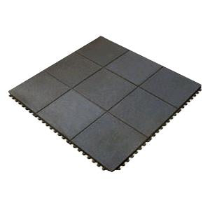 Solid Interconnecting Rubber Garage And Gym Tiles - Slip Not Co Uk