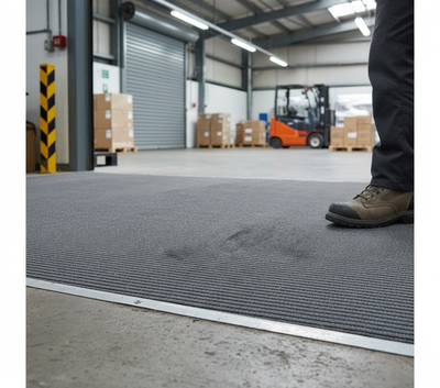 Premium Heavy Duty Entry Roll Matting with Open Grid Construction for Dirt and Moisture Control in Commercial Environments