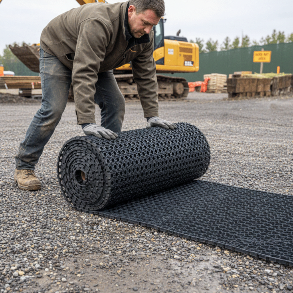 Premium Heavy Duty Ground Protection Mat with Anti-Slip Design for Erosion Control in Outdoor Areas