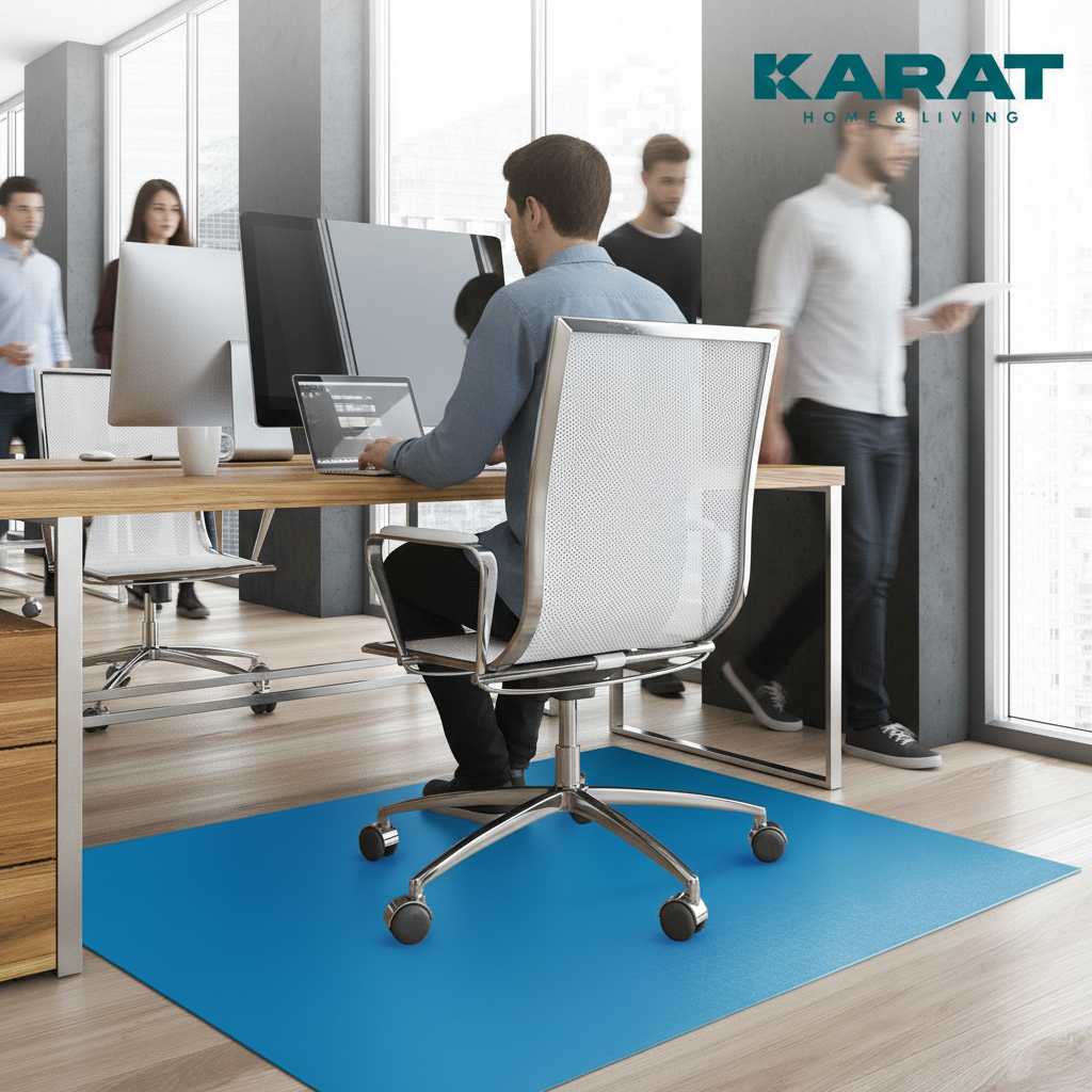 Premium Floor Protection Mat for Hard Floors - Custom Cut PVC Mats in Various Colors and Sizes