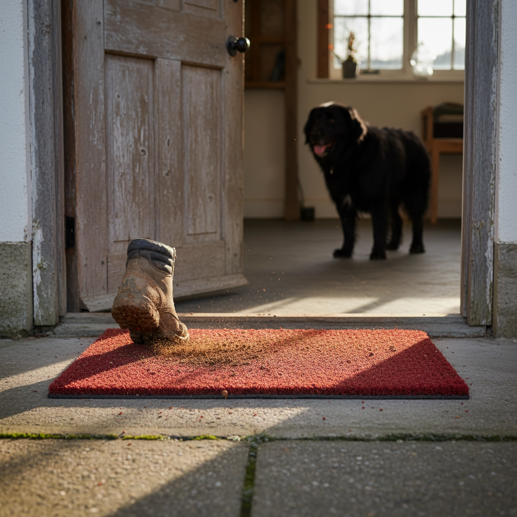 Premium Heavy Duty Red Coir Doormat - 17mm Thick, Eco-Friendly and Versatile for Home and Office Use