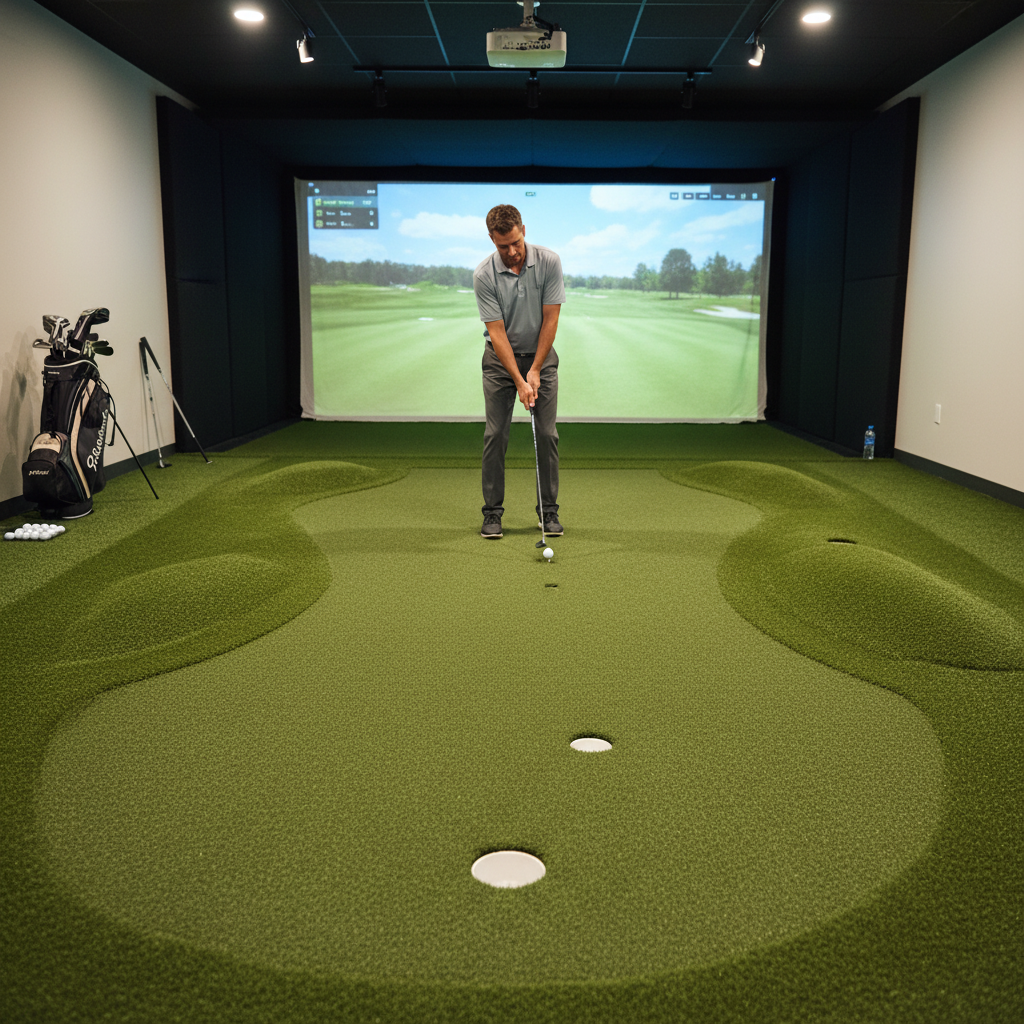 Premium All-Weather Artificial Putting Surface with Dense Nylon Fibres for Realistic Ball Roll and Long-Lasting Durability