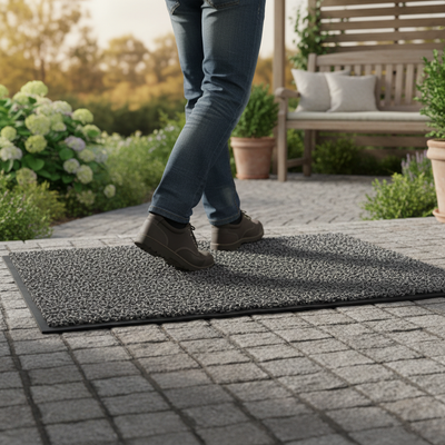 Premium Outdoor Entrance Mat with Non-Directional Looped Surface for Effective Dirt and Moisture Scraping - Durable and UV-Resistant