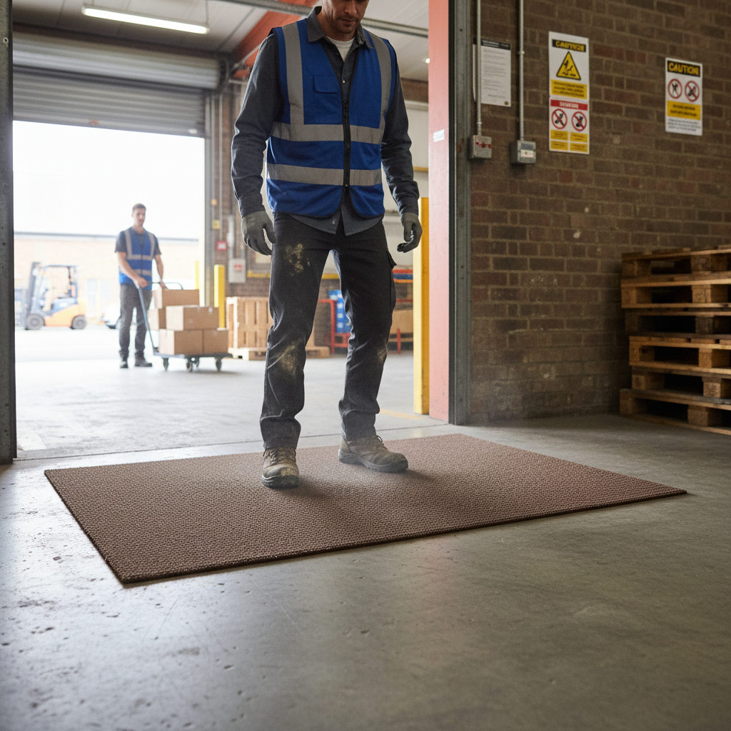 Premium High-Performance Colour Brush Mat 75cm x 85cm for Dirt Scraping and Moisture Absorption