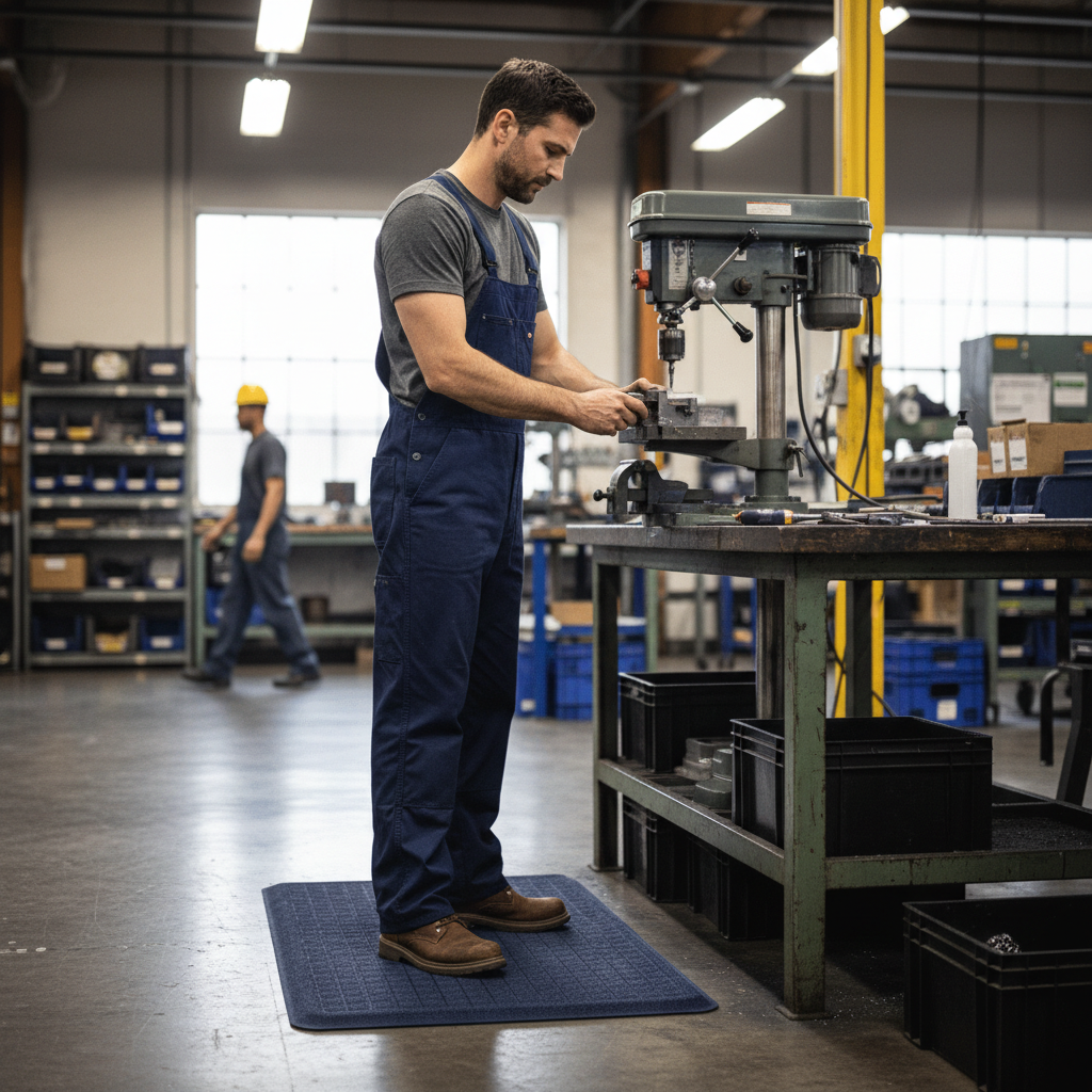 Premium Stand Up Mat with Deep Nitrile Rubber Cushioning for Comfort and Support