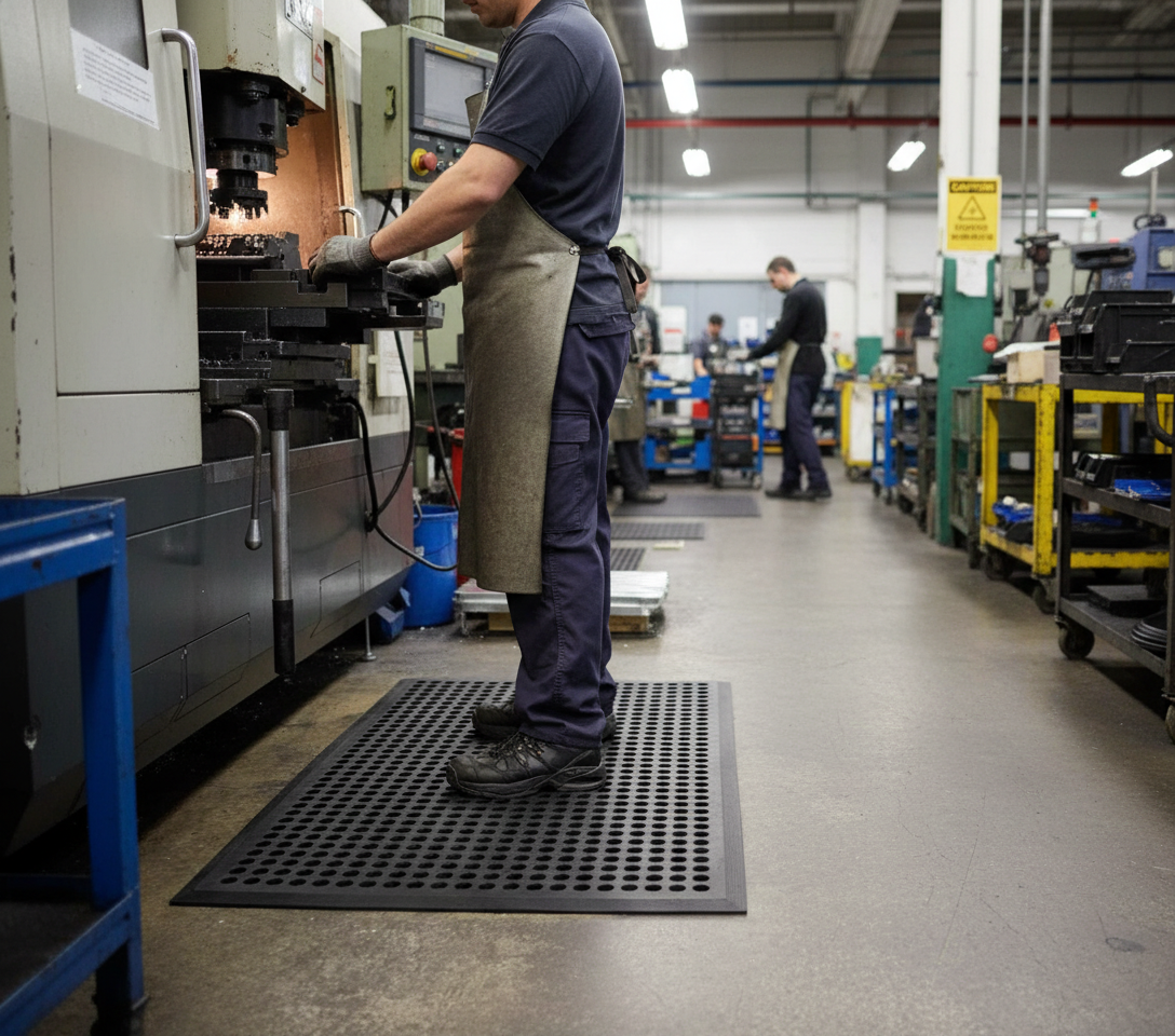 Professional Anti-Fatigue Mat 90cm x 150cm - Oil-Resistant, Slip-Reducing, Heavy Duty Safety Solution for Industrial Workspaces