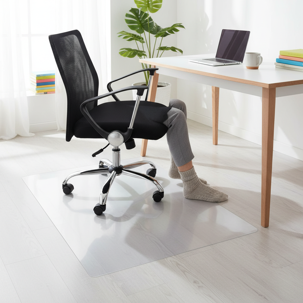 Premium Transparent Vinyl Chair Mat for Hard Floors - Effective Protection and Comfort, Custom Sizes Available