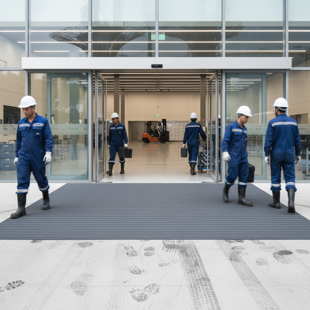 Premium Heavy Duty Entrance Roll Matting with Slip-Resistant Tread for Indoor and Outdoor Use, Easy Installation and Versatile Fit