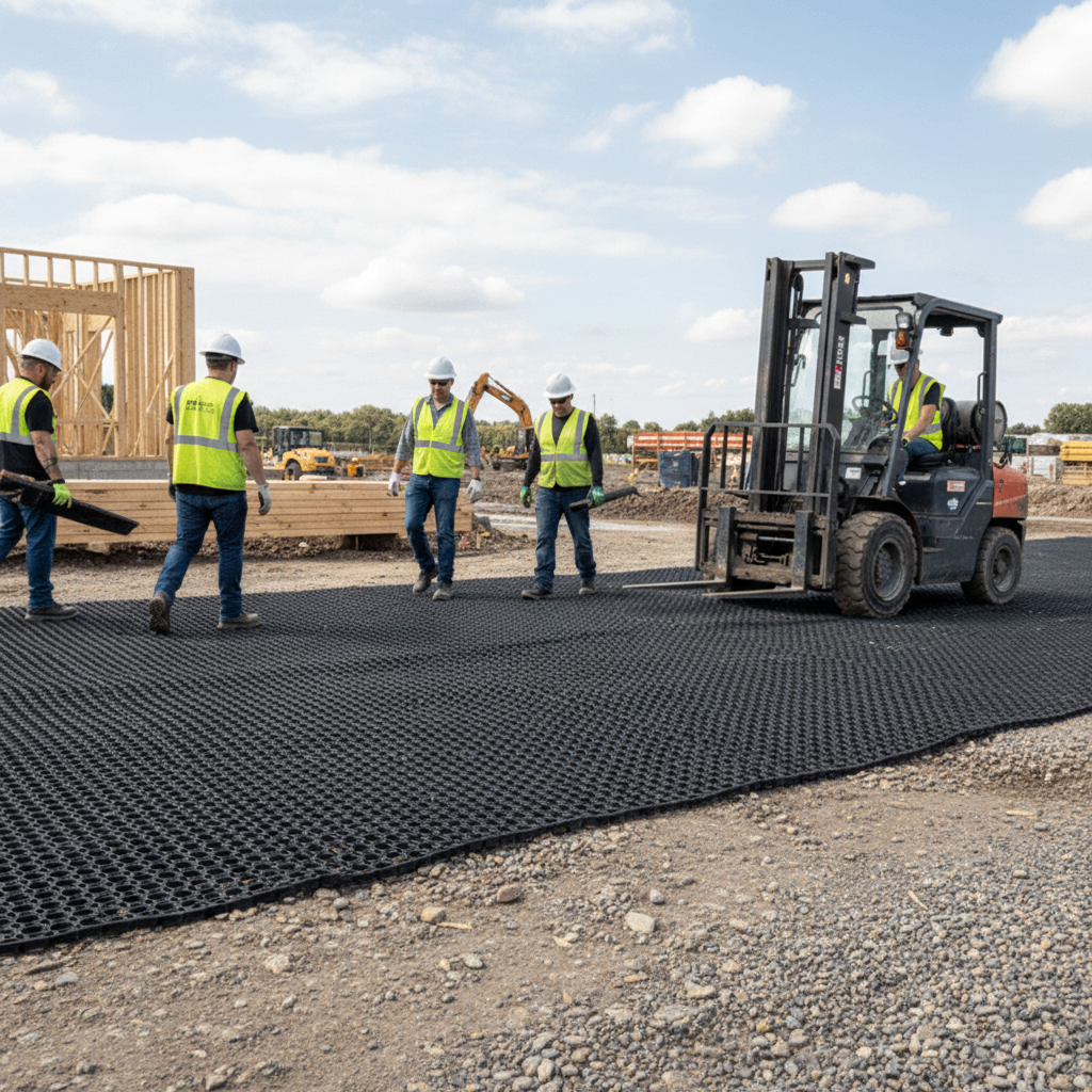 Premium Heavy Duty Ground Protection Mat with Anti-Slip Design for Erosion Control in Outdoor Areas