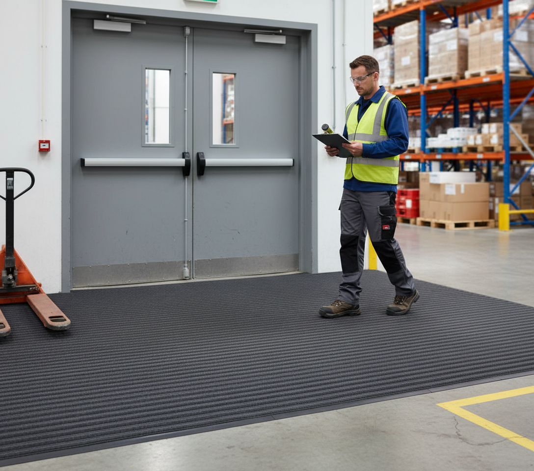 Premium Entrance Roll Matting for High Traffic Areas - Effective Soil and Moisture Removal with Slip Resistance