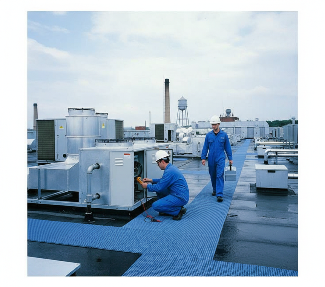 Professional Heavy Duty PVC Roof Matting - 10m Roll, Slip-Resistant and Weather-Resistant for Flat Roofs and Walkways