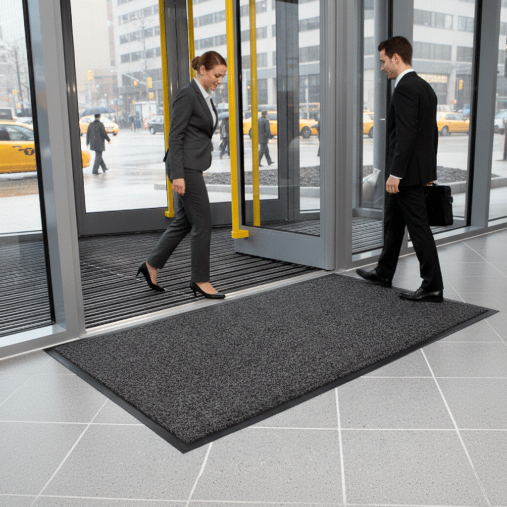 Premium Heavy Duty Entrance Mat with Moisture-Wicking Polyamide Fibres and Anti-Slip Backing for High Traffic Areas