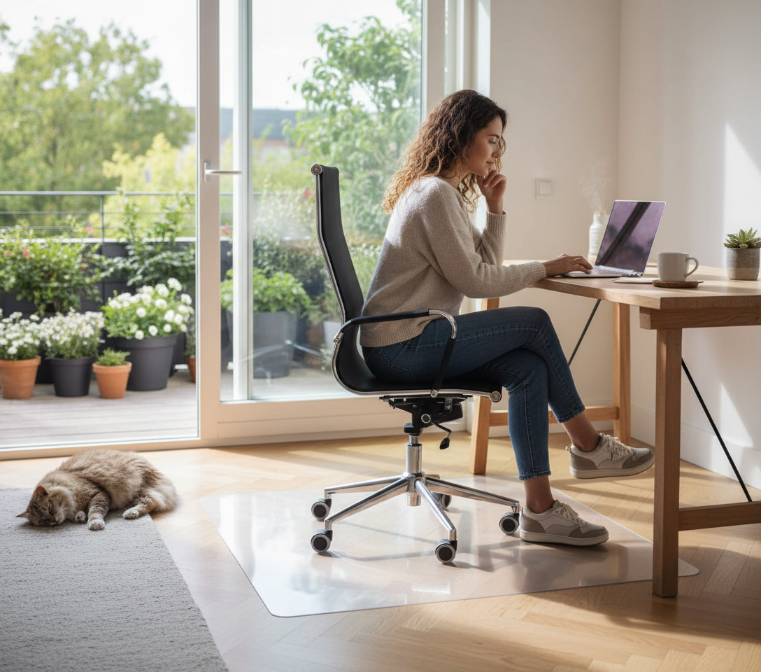 Premium High-Performance Chair Mat for Carpet Protection and Ergonomic Support - Durable, Eco-Friendly Design with 20-Year Warranty