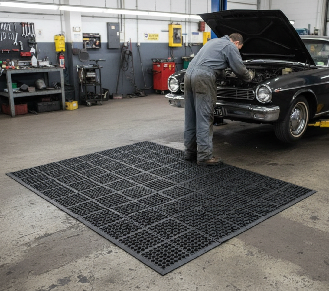 Premium Heavy Duty Anti Slip Comfort Mat - Ergonomic Design for Safety and Comfort in Industrial Settings