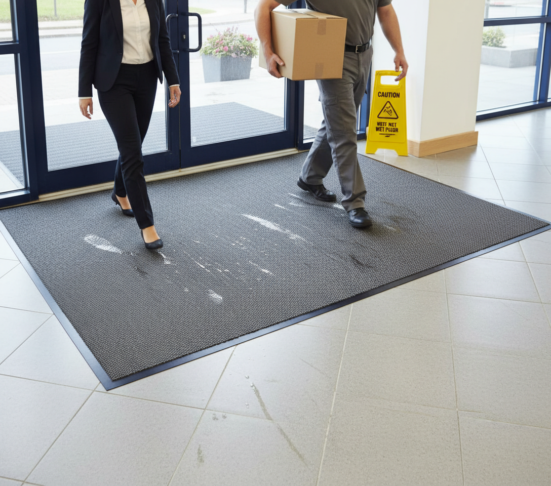 Premium Plush Vinyl Backed Mat - Durable, Slip-Resistant Entrance Solution with Custom Sizing Options