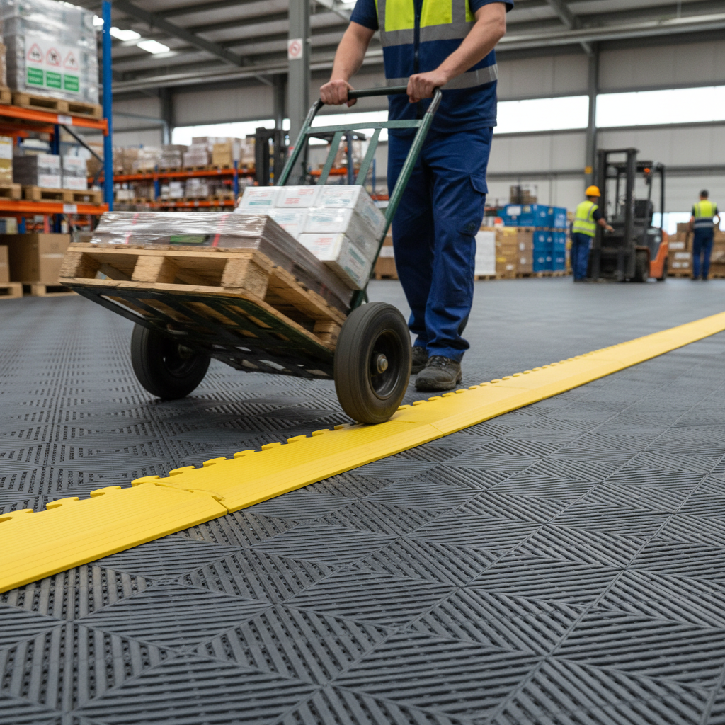 Premium Heavy Duty Floor Protection Edges for High Traffic Areas, 50 x 50cm, with Non-Slip Finish and Easy Installation