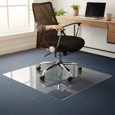 Premium Transparent Polycarbonate Chair Mat for Carpet Floors - High Scratch Resistance, Slip Resistant, and Break-Proof Design
