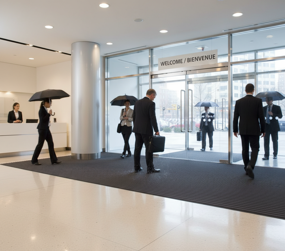 Premium Entrance Roll Matting for High Traffic Areas - Effective Soil and Moisture Removal with Slip Resistance