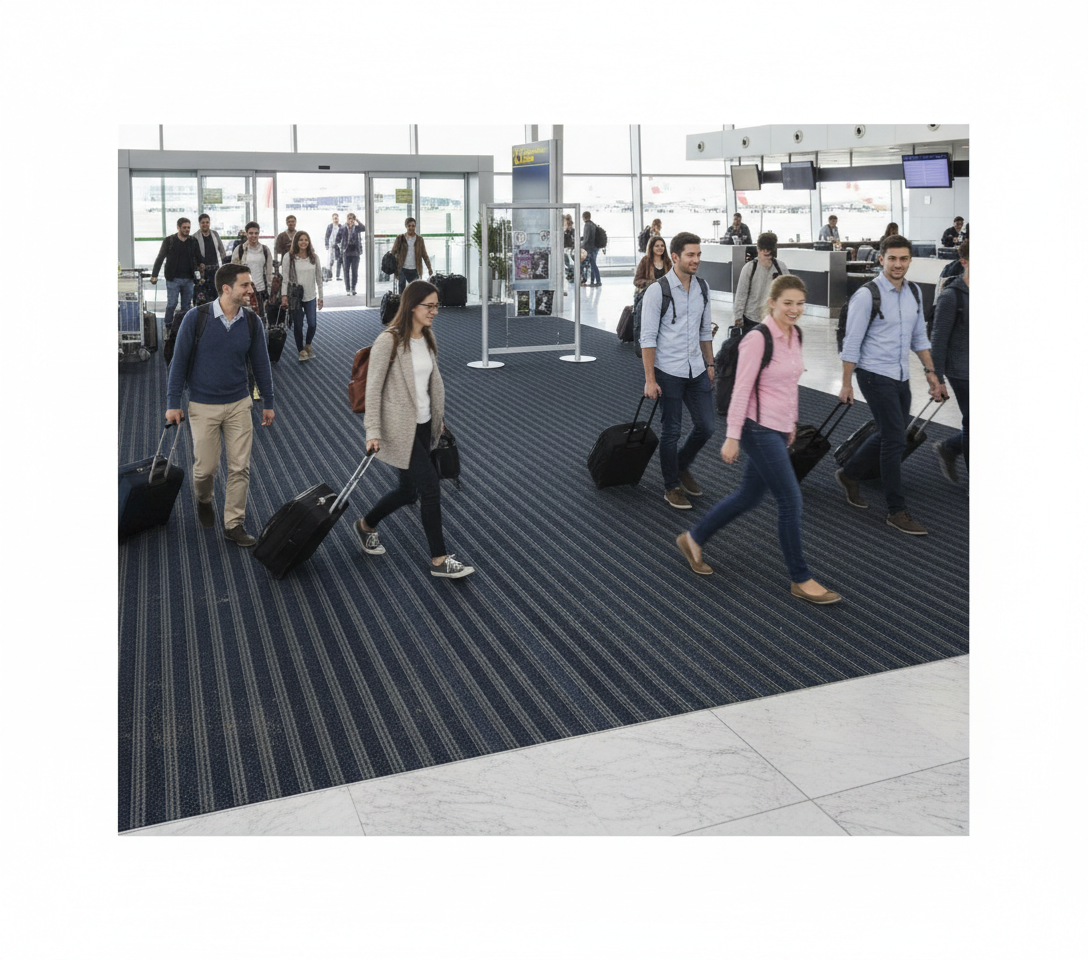 Premium Heavy Duty Track Entrance Matting with Nylon Carpet Inserts for High Traffic Areas