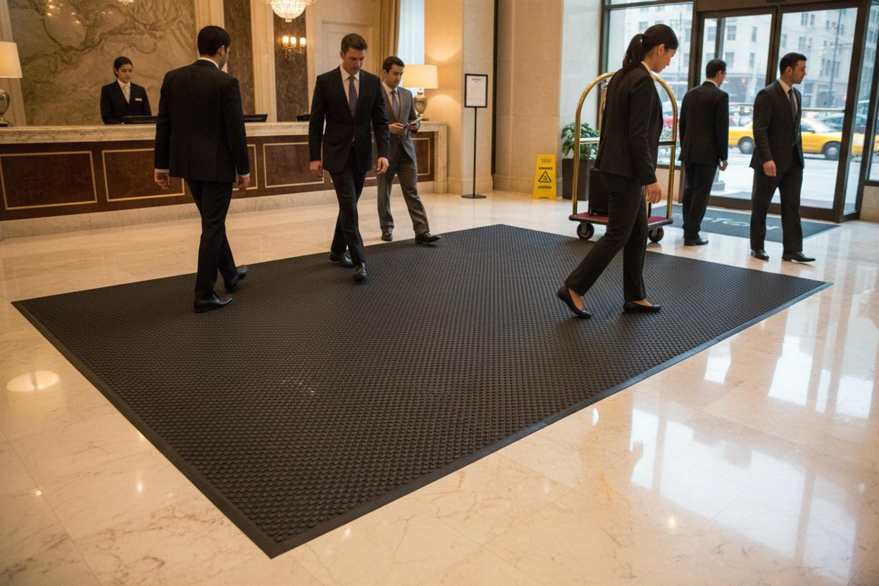 Heavy Duty Rubber Logo Mats with Customizable Features for Outdoor Use and Slip-Resistant Performance