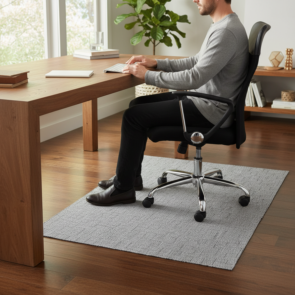 Premium All-Purpose Chair Mat for Hard Floors - Durable Vinyl Protection with Antibacterial Properties and Multiple Sizes