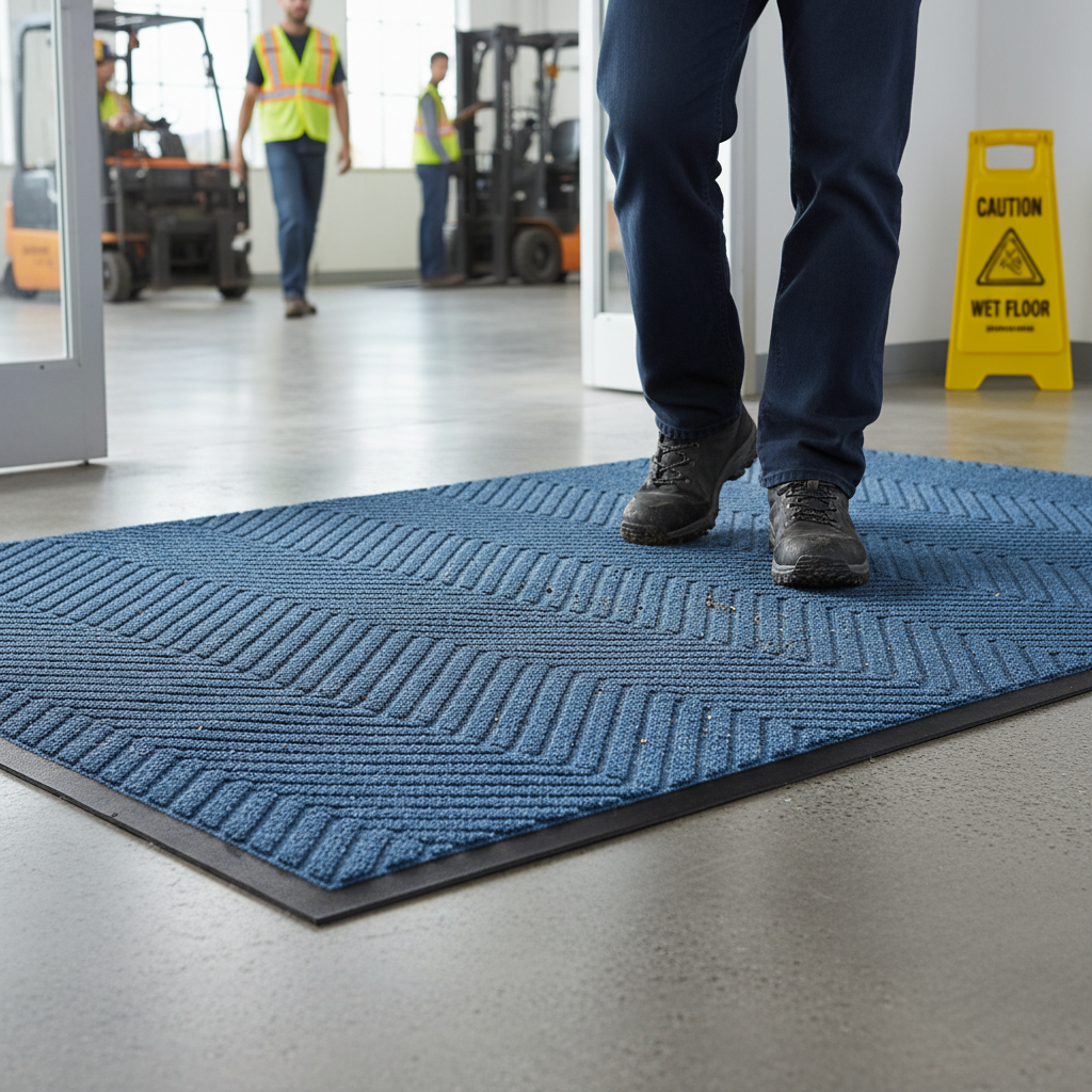 Premium Heavy Duty Waterhog Diamond Bi-Level Mat with Rubber Border for Enhanced Dirt and Moisture Control