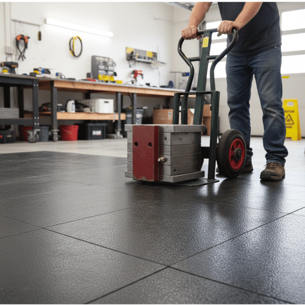 Premium Heavy Duty Floor Protection Tiles - Durable Vinyl, Interlocking Design, Non-Slip Surface, Ideal for High Traffic Areas