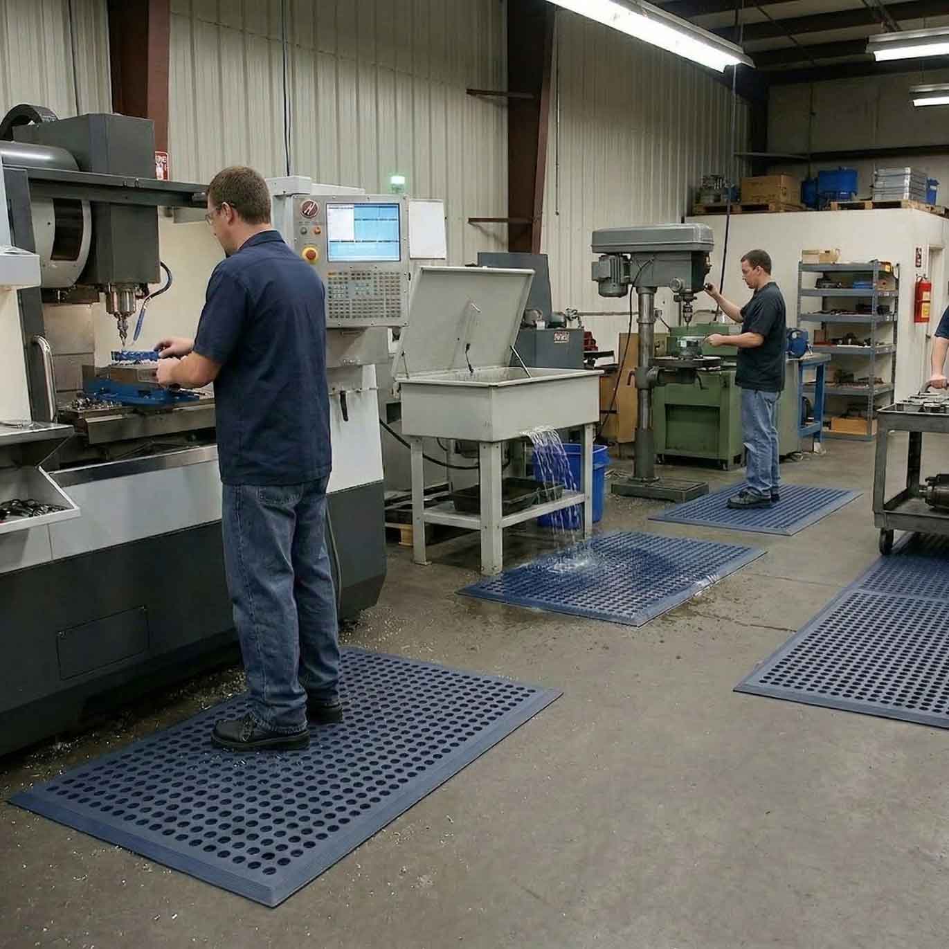 Professional Anti-Fatigue Mat 90cm x 150cm - Oil-Resistant, Slip-Reducing, Heavy Duty Safety Solution for Industrial Workspaces