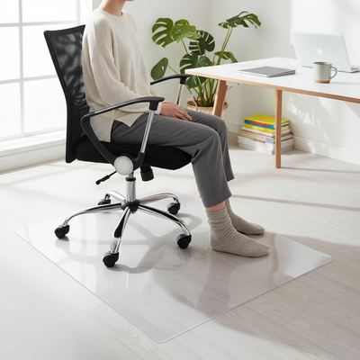 Premium Transparent Vinyl Chair Mat for Hard Floors - Impact Resistant with Custom Sizes Available