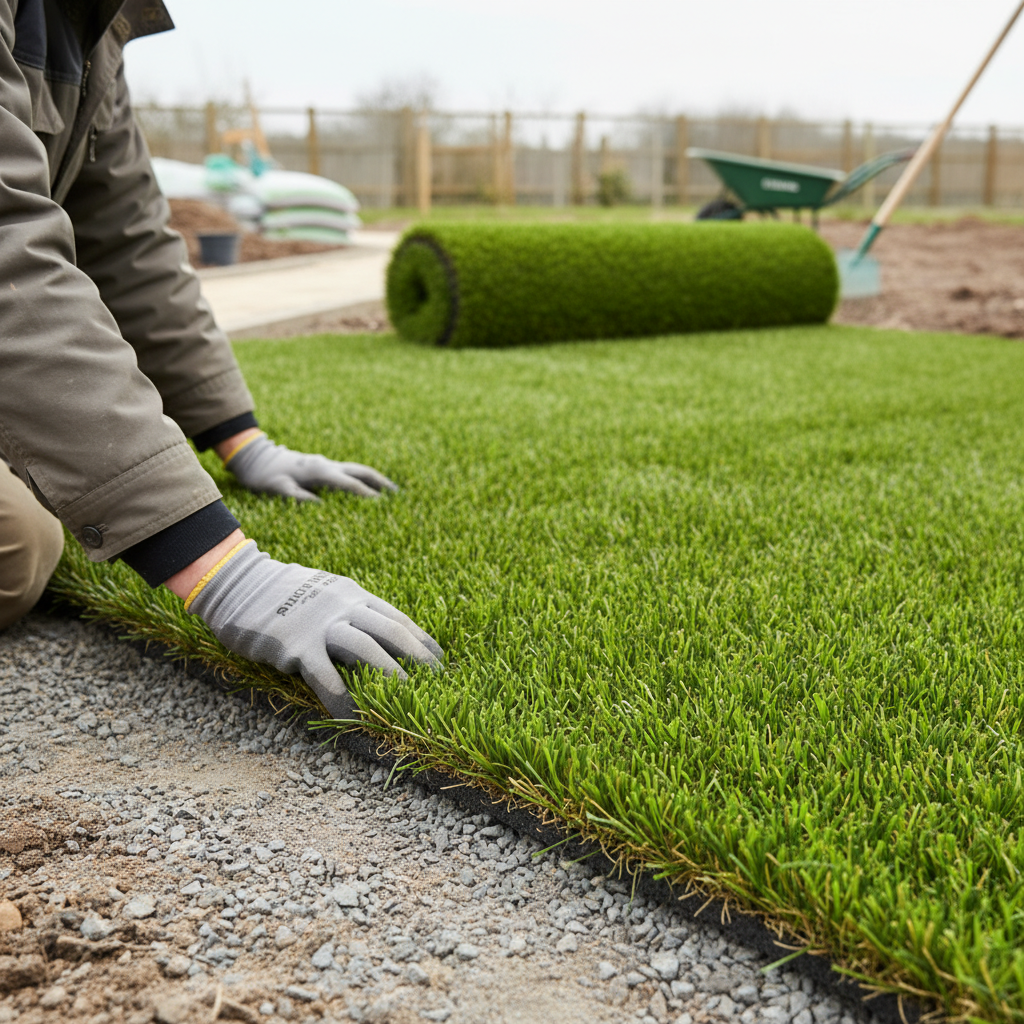 Premium 40mm Recyclable Artificial Grass - Eco-Friendly, Durable, and Luxurious Lawn Solution for Gardens and Commercial Spaces