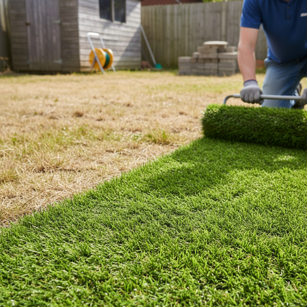 Premium 40mm Artificial Grass - Durable UV-Stabilized Lawn Alternative for Residential and Commercial Use