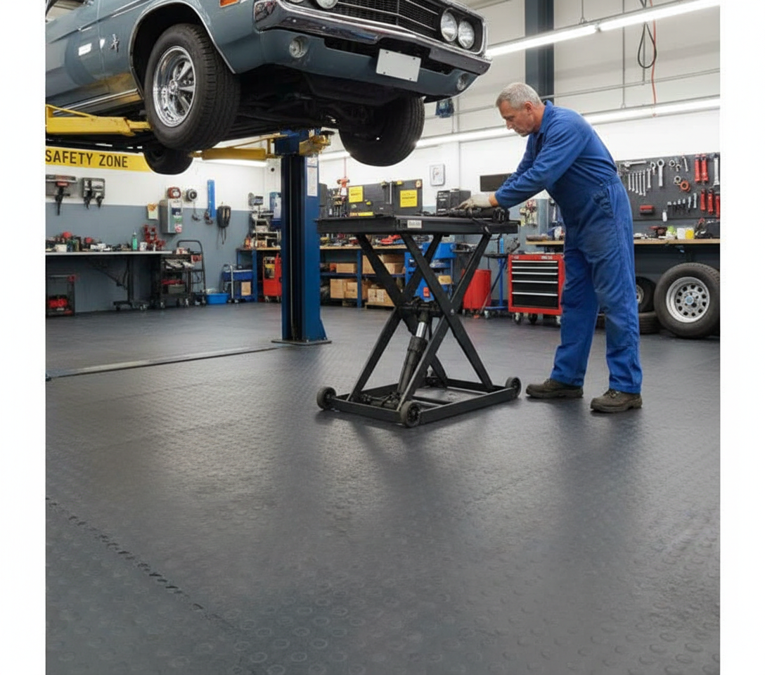 Premium Eco PVC Floor Covering - Durable Interlocking Tiles for Industrial Applications