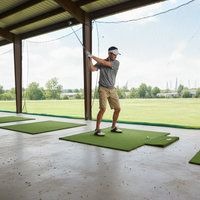 Premium Non-Infill Artificial Grass for Golf Tees and Driving Ranges - Durable Nylon Construction with 32mm Pile Height