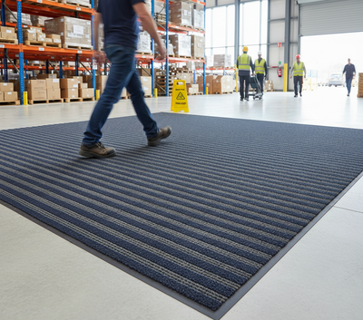 Premium Heavy Duty Track Entrance Matting with Nylon Carpet Inserts for High Traffic Areas