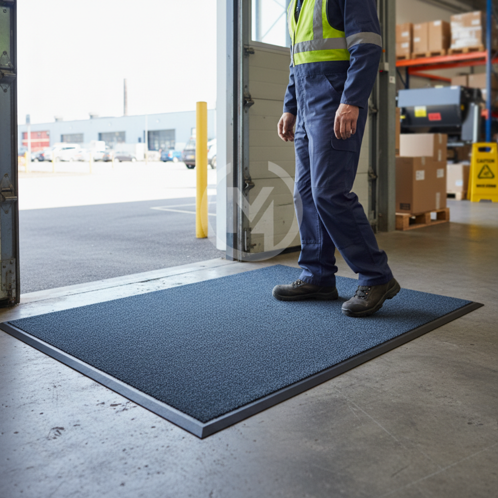 Premium Colour Brush Mat with Ramping Edge for Enhanced Dirt Trapping and Vibrant Entrance Aesthetic