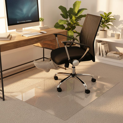 Premium Chair Mat for Carpet UK - Heavy-Duty Transparent Vinyl Floor Protection