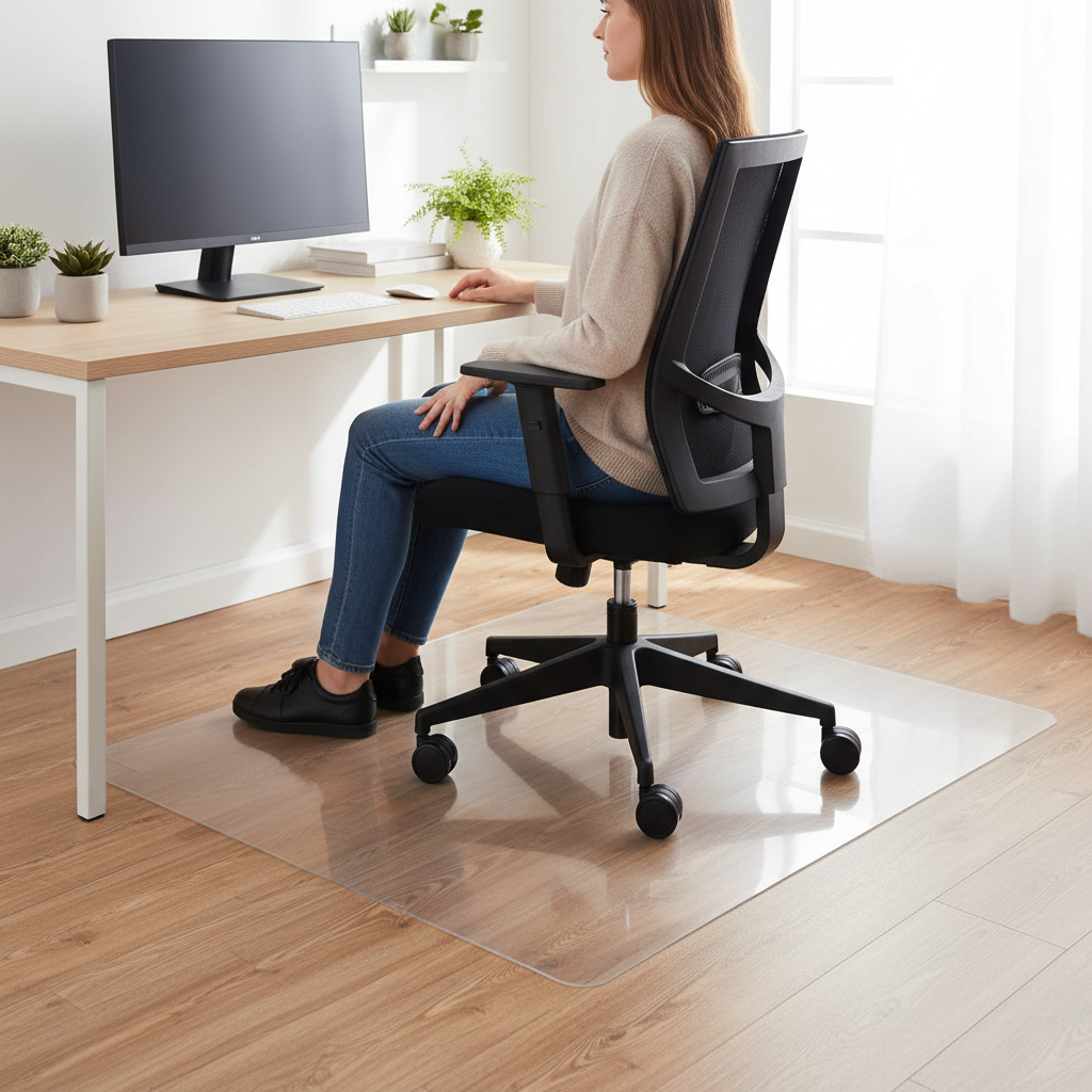 Premium Polycarbonate Chair Mat for Hard Floors - Durable, Transparent Protection for Office and Home Use