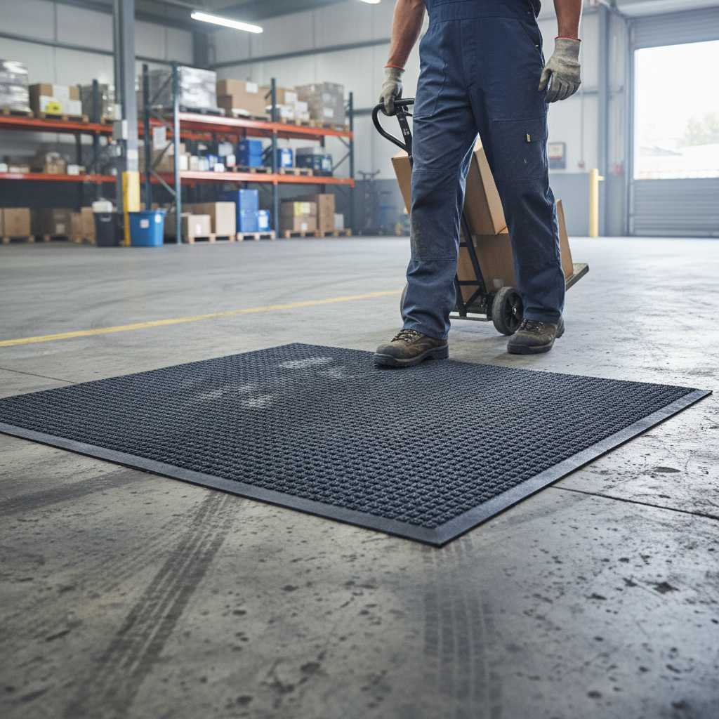 Premium Heavy Duty Bi-Level Entry Mat with Rubber Border for Dirt and Moisture Control