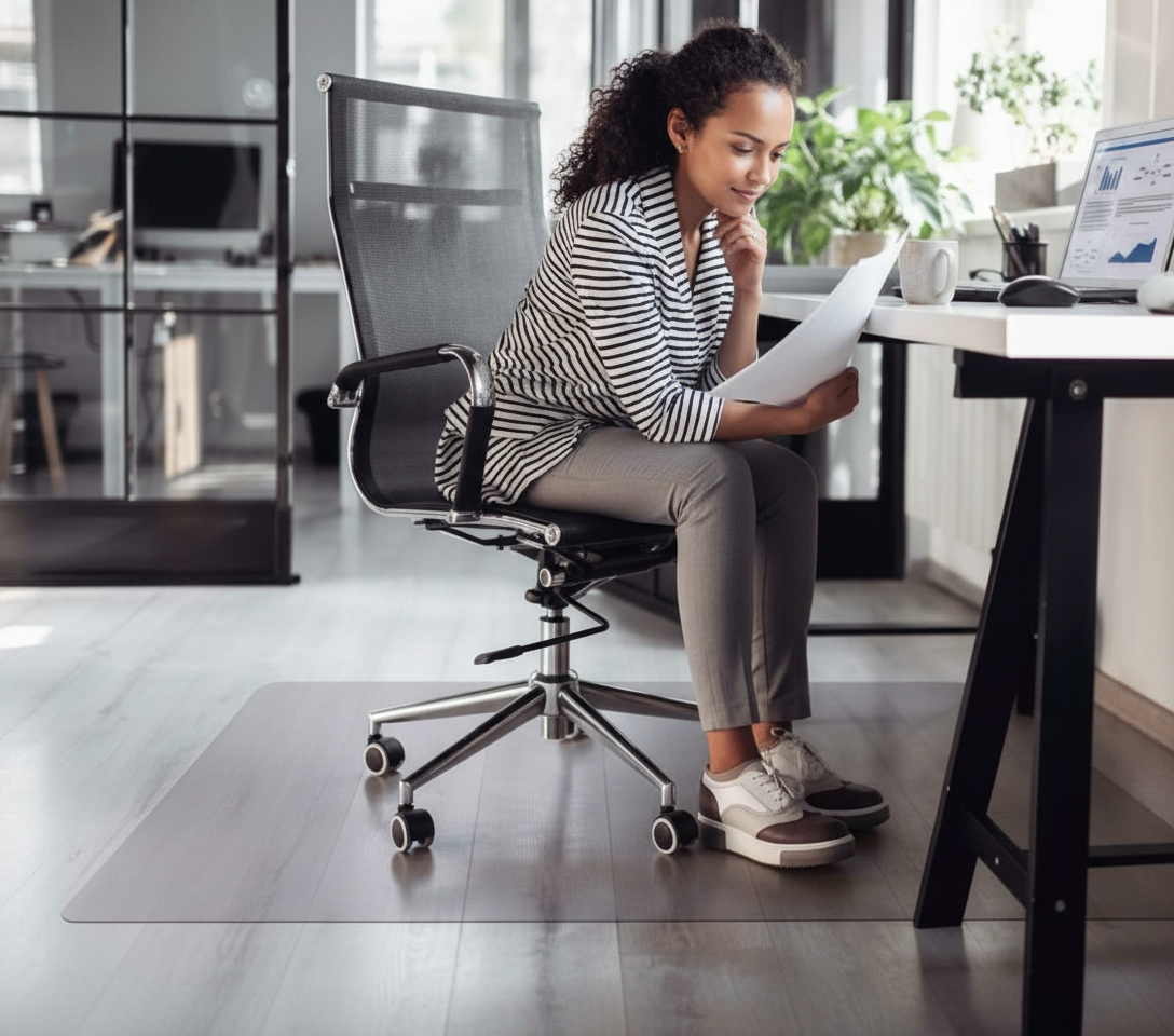 Premium High-Performance Chair Mat for Carpet Protection and Ergonomic Support - Durable, Eco-Friendly Design with 20-Year Warranty