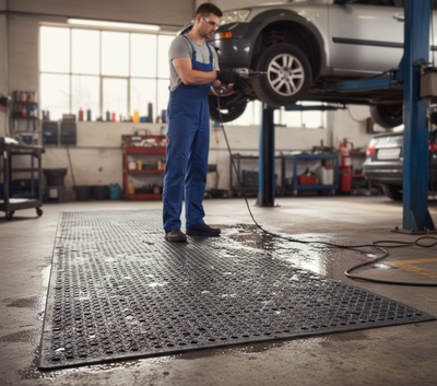 Premium Anti-Fatigue Non-Slip Mats with Drainage Holes for Workplace Safety and Comfort