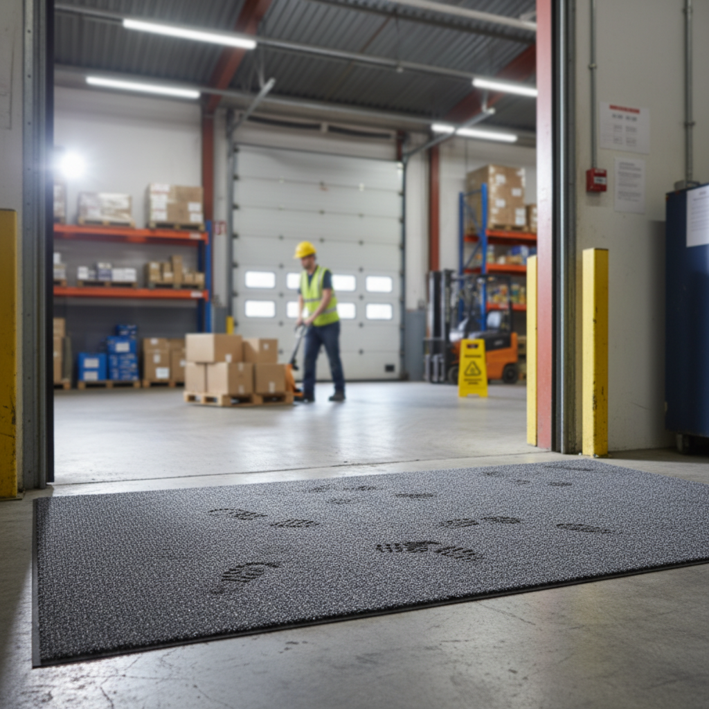 Premium Colour Brush Mat - Durable Synthetic Entryway Mat with Ribbed Design for Effective Dirt and Moisture Trapping