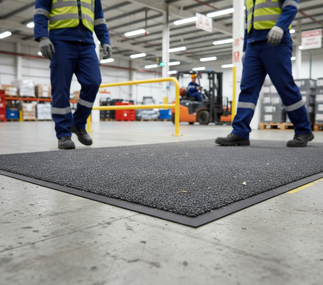 Premium Tri Grip Light Mats for Indoor Use - Durable Dyed Nylon with Nitrile Rubber Backing for Low to Medium Foot Traffic