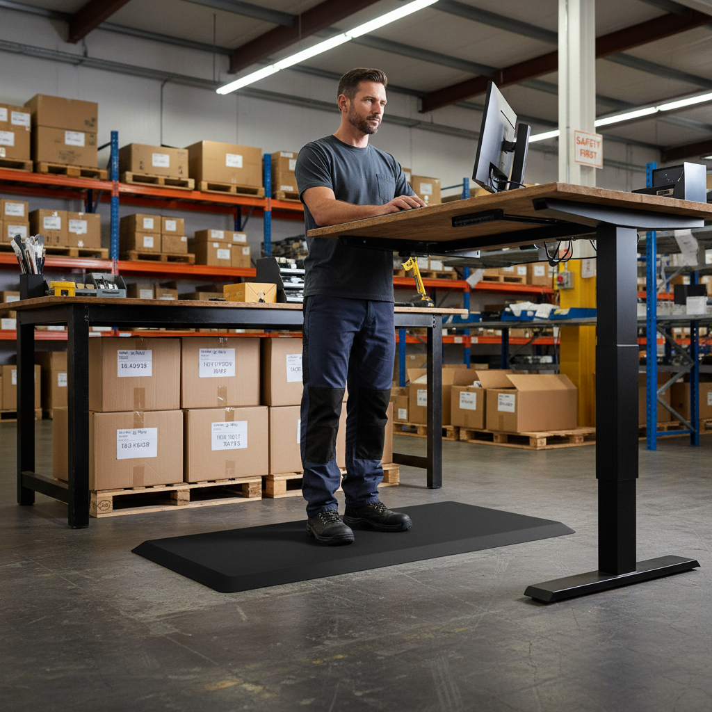 Premium Active Anti-Fatigue Standing Desk Mat 50 x 100cm for Ergonomic Support and Comfort